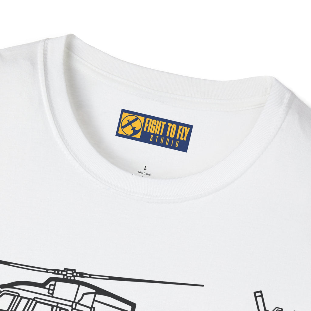 S-76 T-Shirt – Executive Utility Helicopter Aviation Tee - Pilot gifts - WWII warbird t-shirt