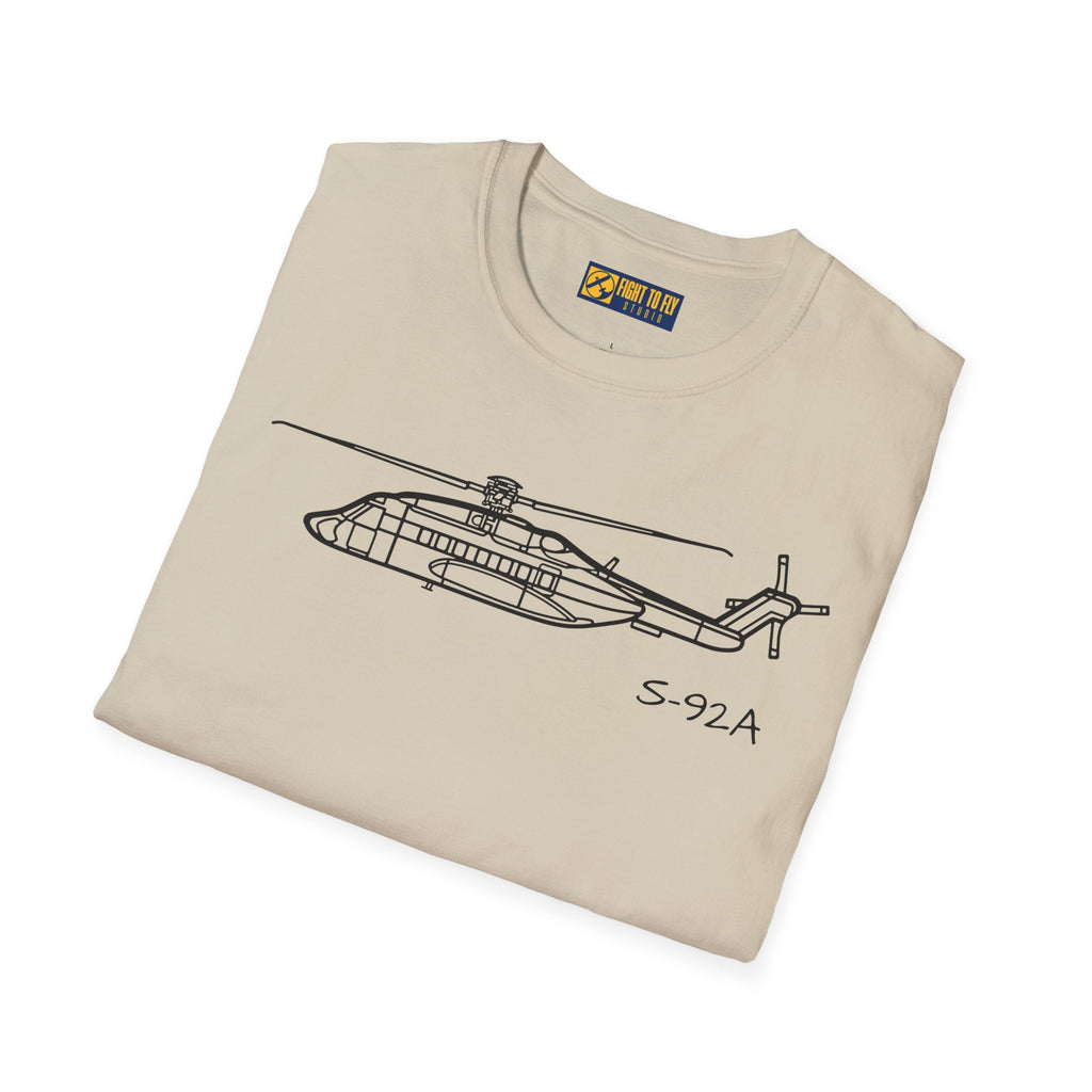 S-92A T-Shirt – Medium Lift Helicopter Aviation Tee - Pilot gifts - WWII warbird t-shirt