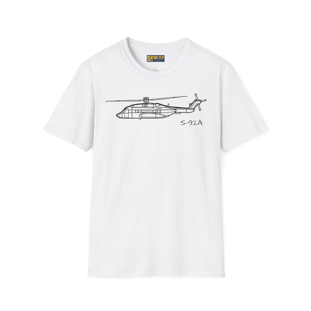 S-92A T-Shirt – Medium Lift Helicopter Aviation Tee - Pilot gifts - WWII warbird t-shirt