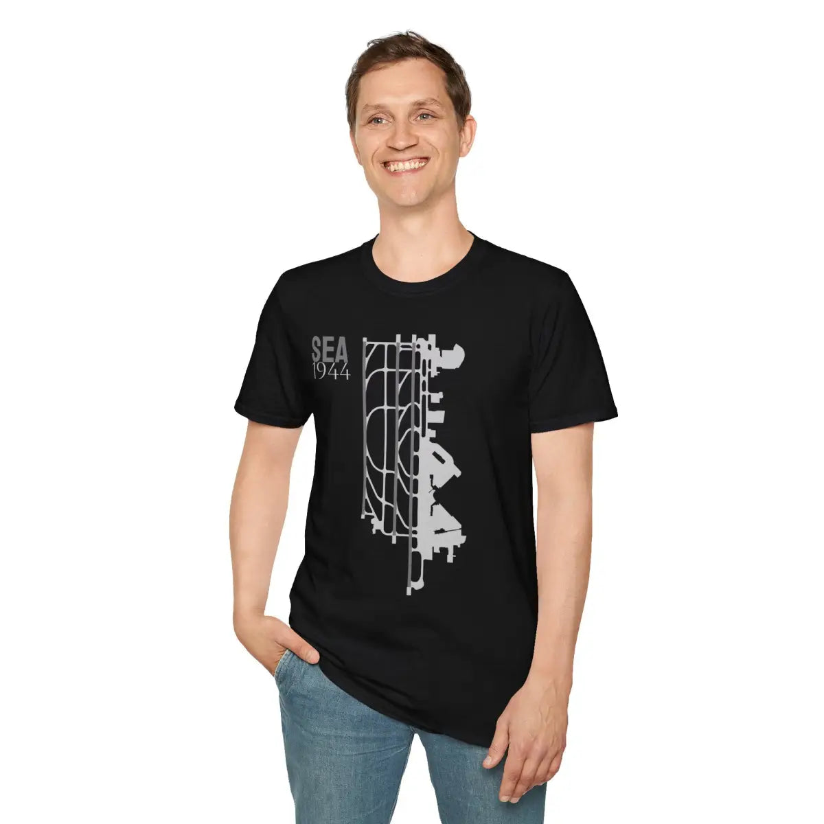 SEA Seattle-Tacoma International - 1944 - Tee - T-Shirt - Gifts for pilots - Aviation apparel