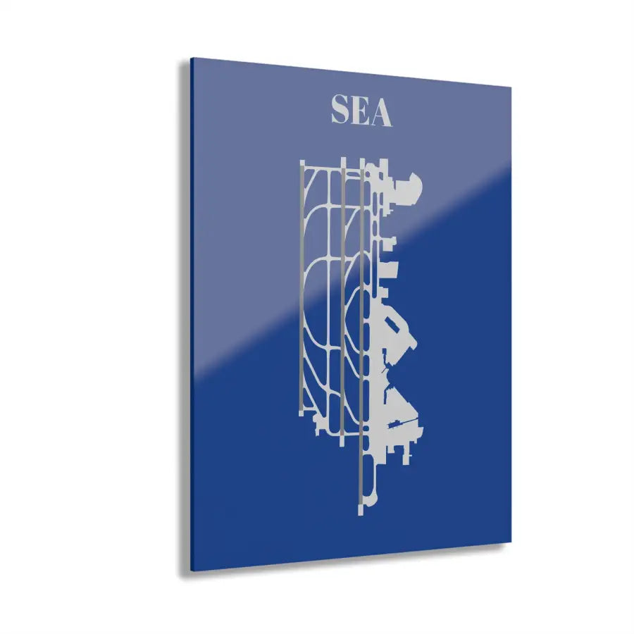 SEA - Seattle-Tacoma International Acrylic Print - Home Decor - Pilot gifts - WWII warbird t-shirt
