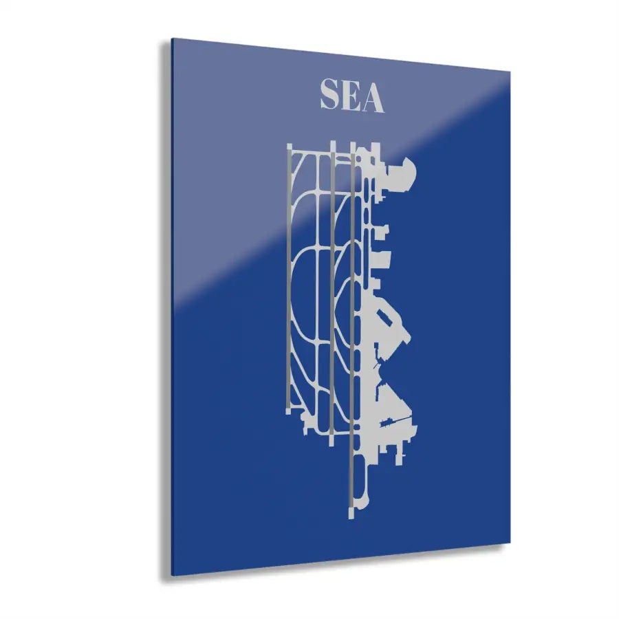 SEA - Seattle-Tacoma International Acrylic Print - Home Decor - Pilot gifts - WWII warbird t-shirt