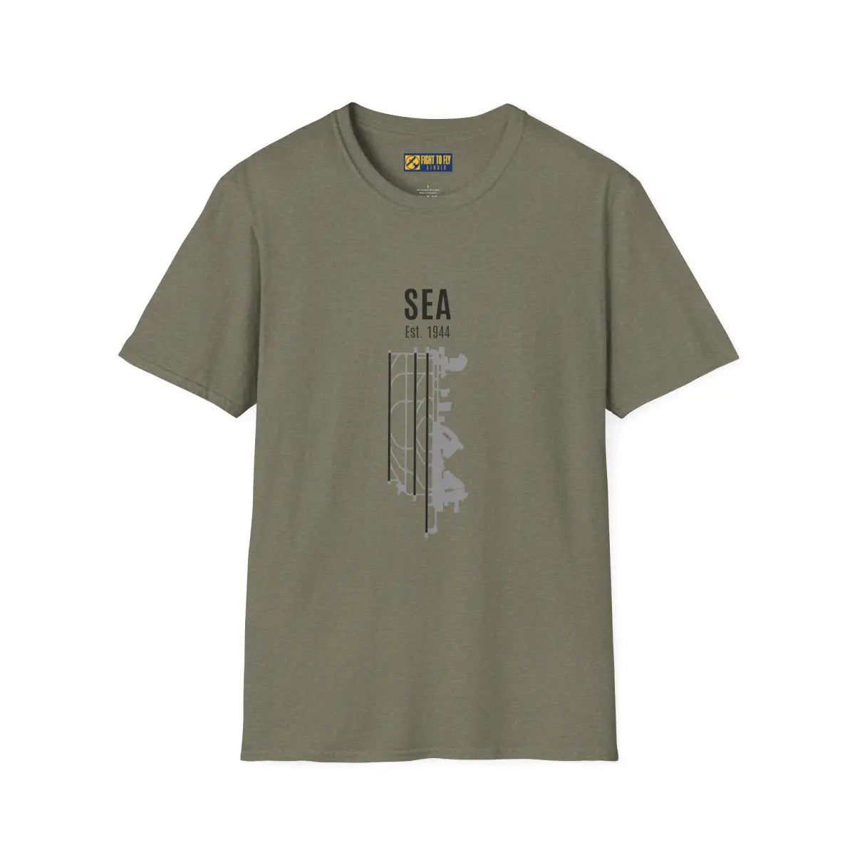 Seattle-Tacoma SEA Est. 1944 Graphic Tee - T-Shirt - Gifts for pilots - Aviation apparel