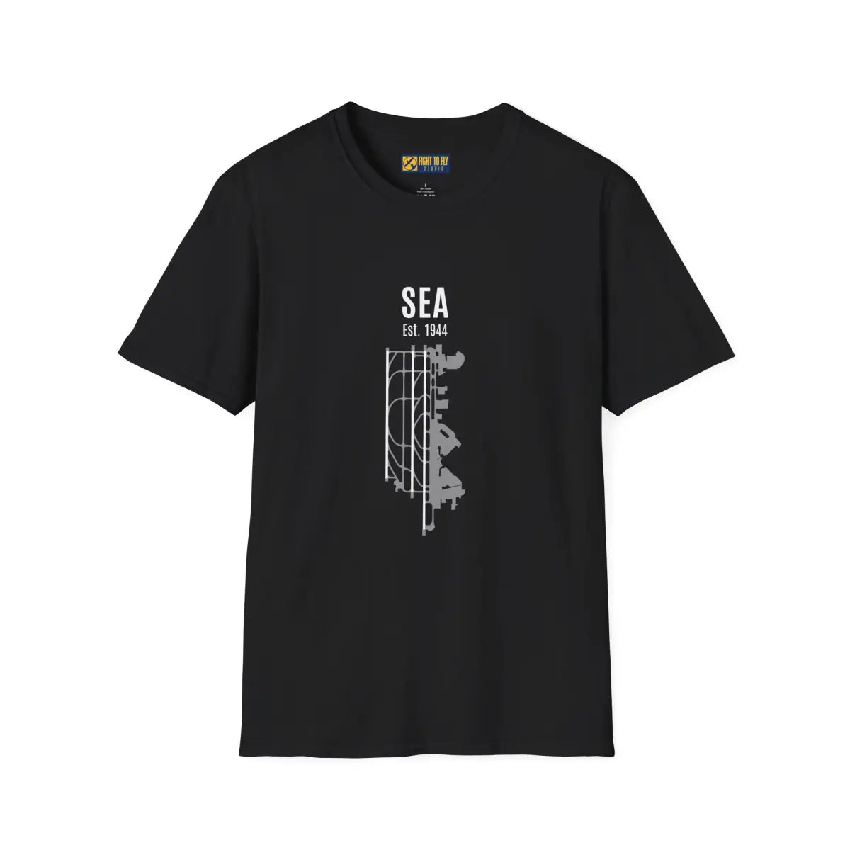 Seattle-Tacoma SEA Est. 1944 Graphic Tee - T-Shirt - Gifts for pilots - Aviation apparel