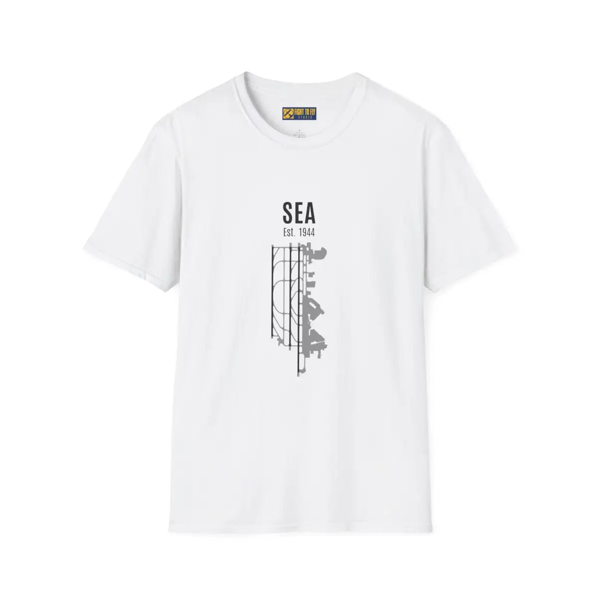 Seattle-Tacoma SEA Est. 1944 Graphic Tee - T-Shirt - Gifts for pilots - Aviation apparel