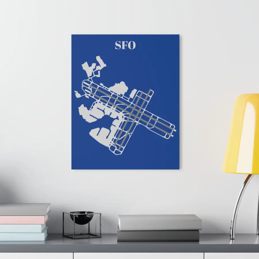 SFO - San Francisco International Acrylic Print - Home Decor - Pilot gifts - WWII warbird t-shirt