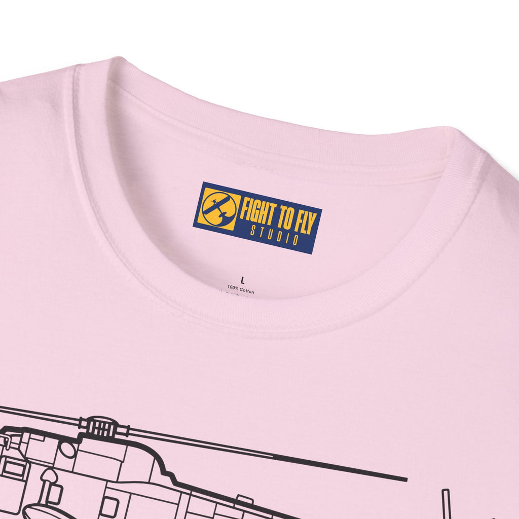 SH-3 T-Shirt – Sea King Anti-Submarine Helicopter Aviation Tee - Pilot gifts - WWII warbird t-shirt