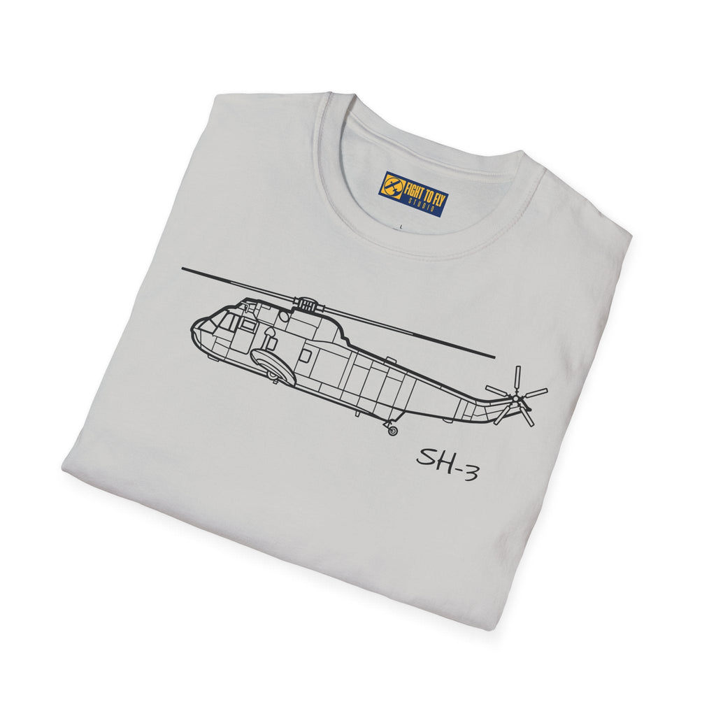 SH-3 T-Shirt – Sea King Anti-Submarine Helicopter Aviation Tee - Pilot gifts - WWII warbird t-shirt