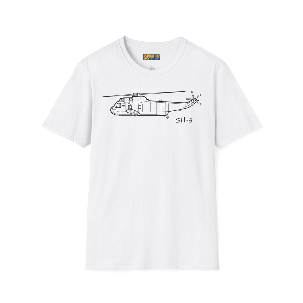 SH-3 T-Shirt – Sea King Anti-Submarine Helicopter Aviation Tee - Pilot gifts - WWII warbird t-shirt