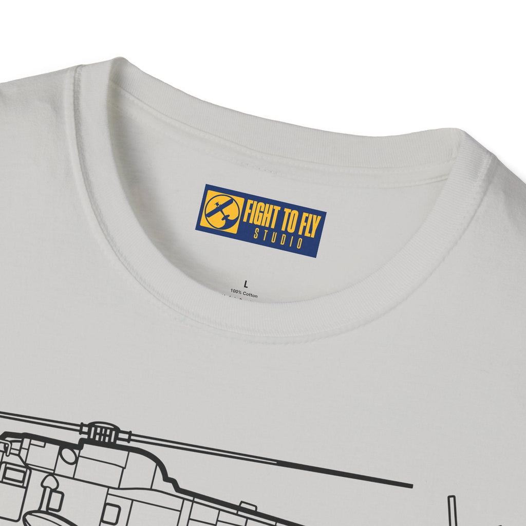 SH-3 T-Shirt – Sea King Anti-Submarine Helicopter Aviation Tee - Pilot gifts - WWII warbird t-shirt
