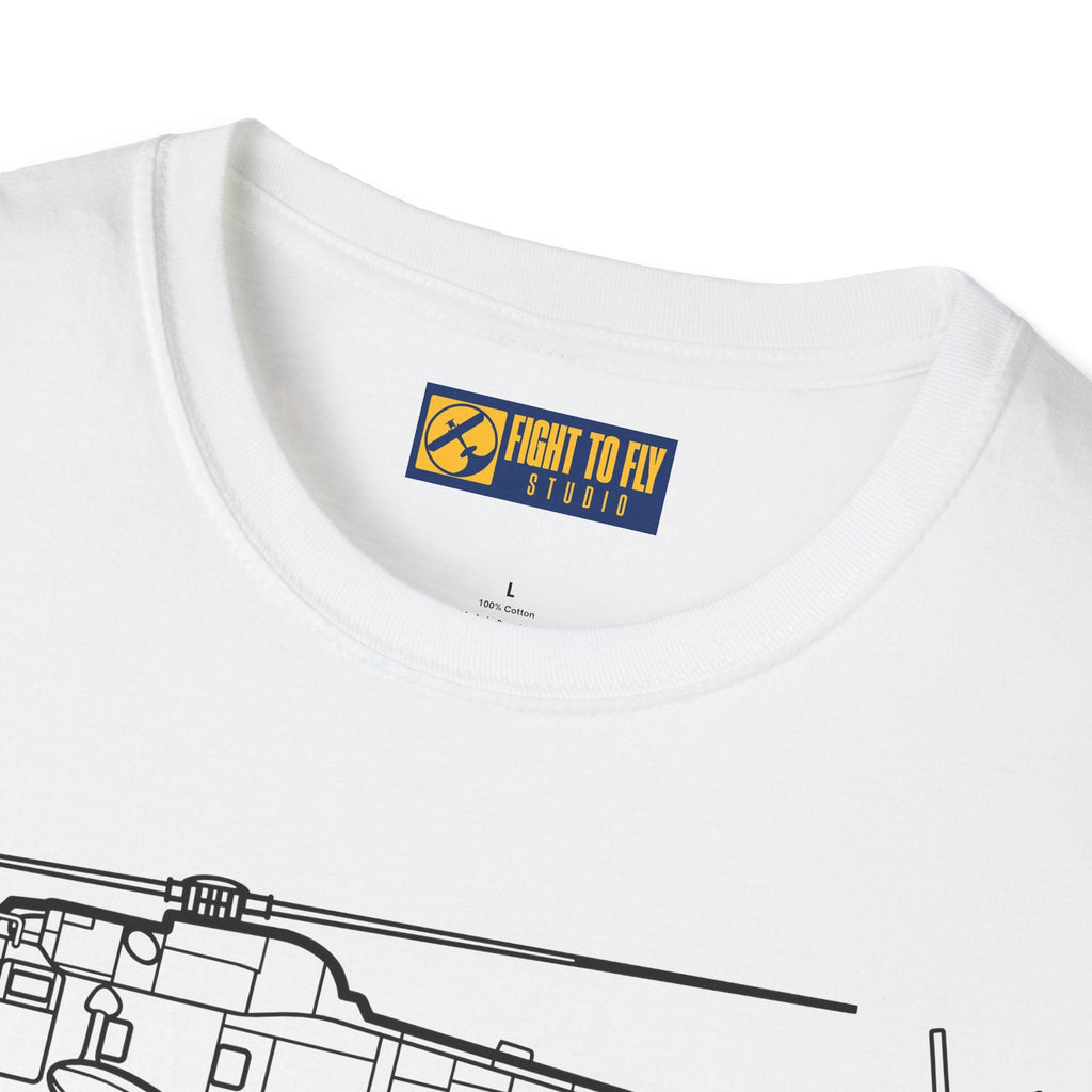 SH-3 T-Shirt – Sea King Anti-Submarine Helicopter Aviation Tee - Pilot gifts - WWII warbird t-shirt