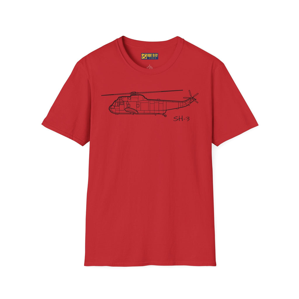 SH-3 T-Shirt – Sea King Anti-Submarine Helicopter Aviation Tee - Pilot gifts - WWII warbird t-shirt