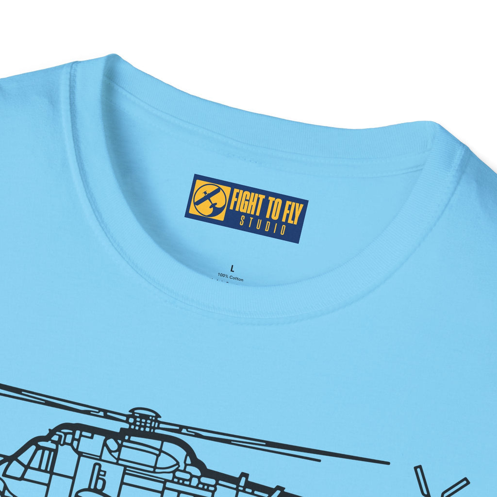 SH-61 T-Shirt – Naval Helicopter Aircraft Tee - Pilot gifts - WWII warbird t-shirt