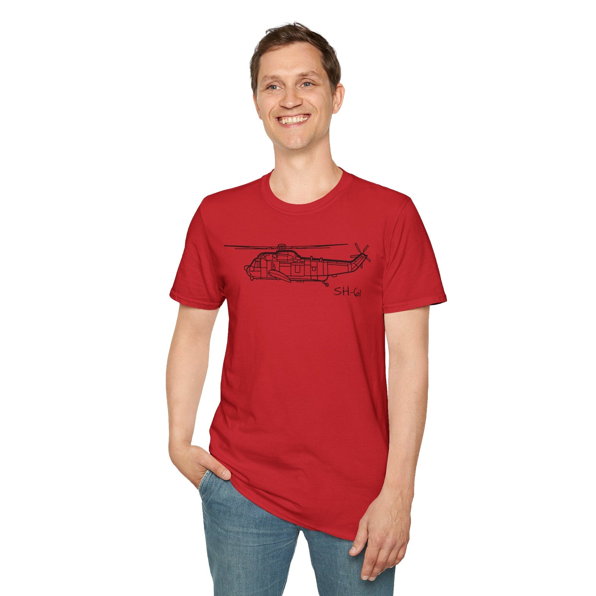 SH-61 T-Shirt – Naval Helicopter Aircraft Tee - Pilot gifts - WWII warbird t-shirt