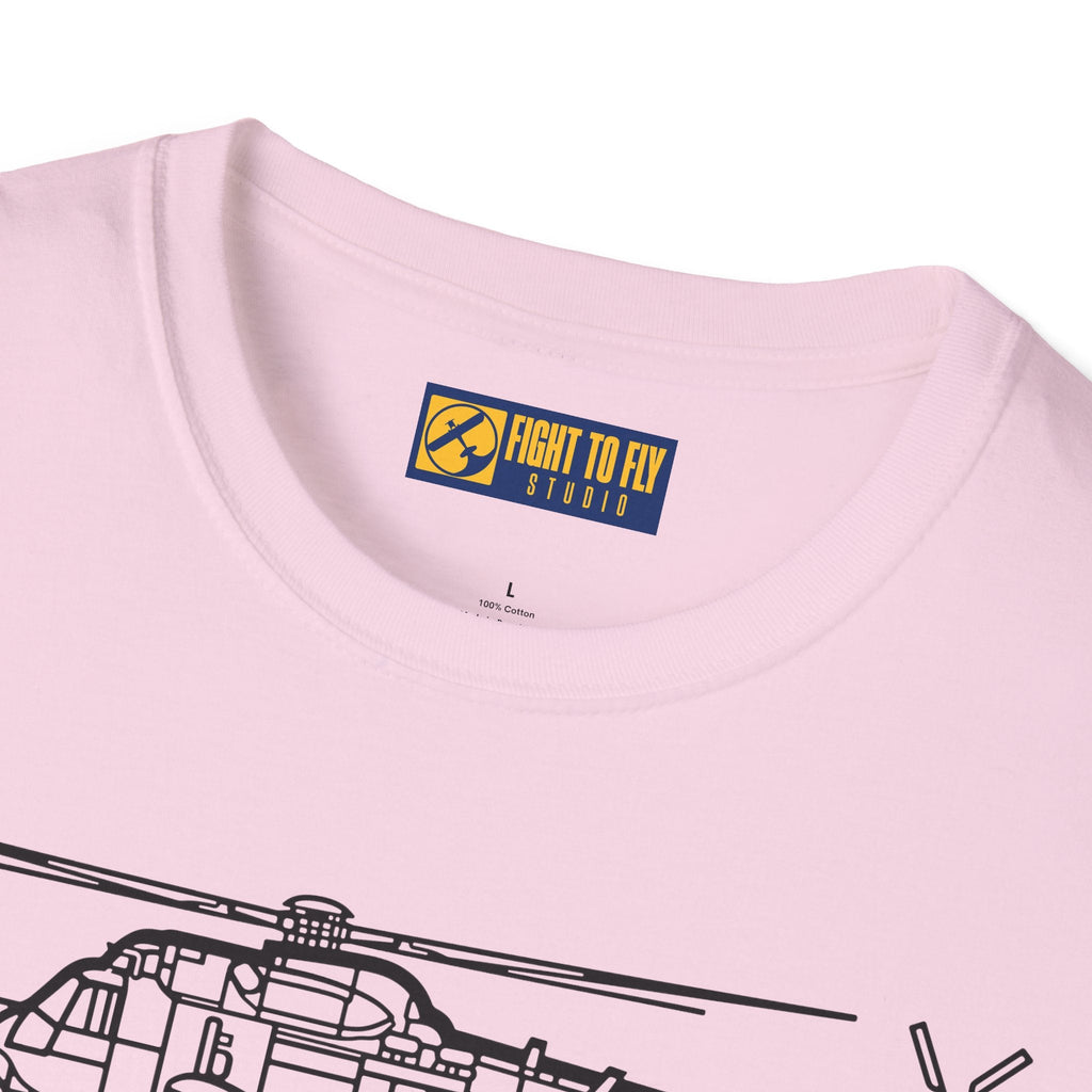 SH-61 T-Shirt – Naval Helicopter Aircraft Tee - Pilot gifts - WWII warbird t-shirt