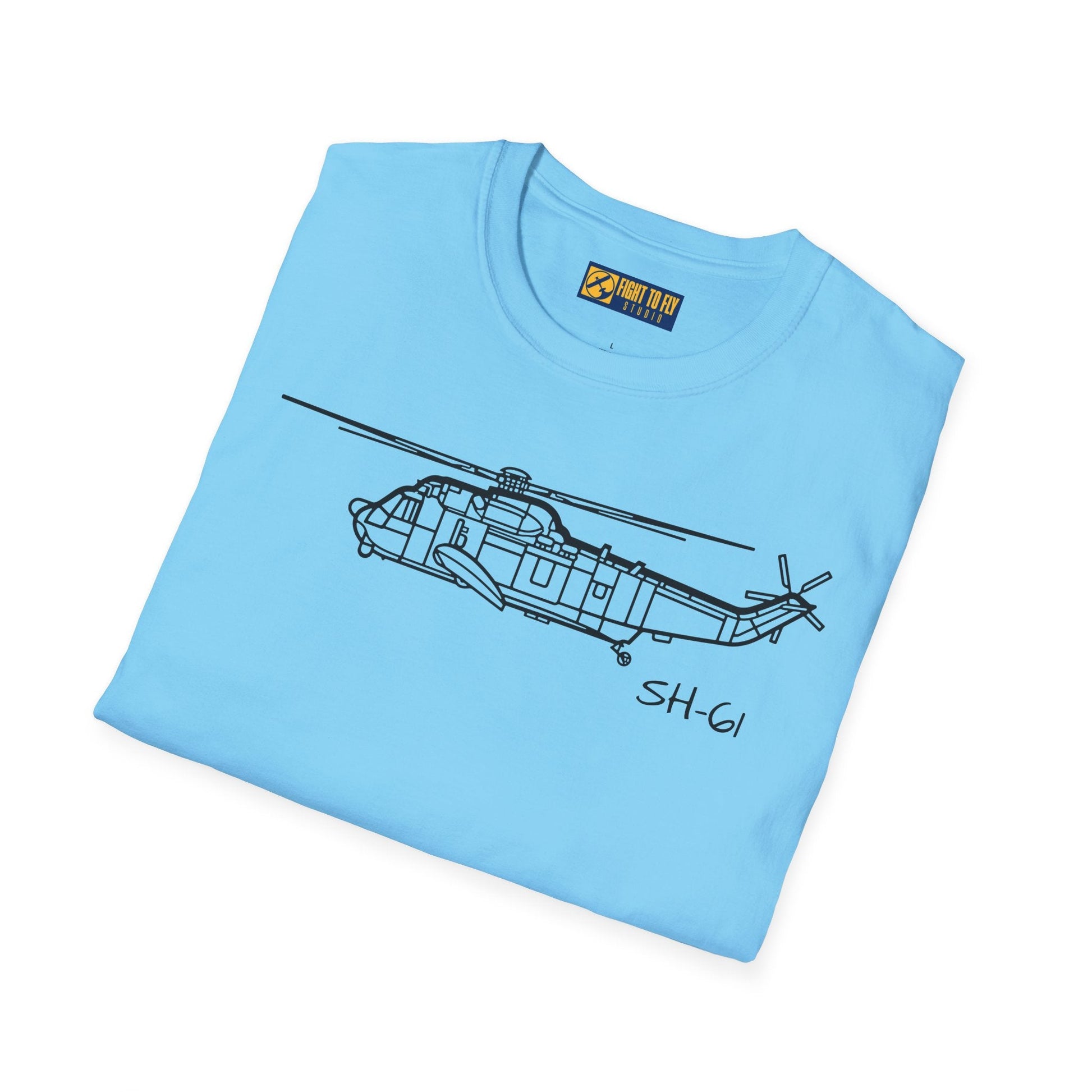 SH-61 T-Shirt – Naval Helicopter Aircraft Tee - Pilot gifts - WWII warbird t-shirt