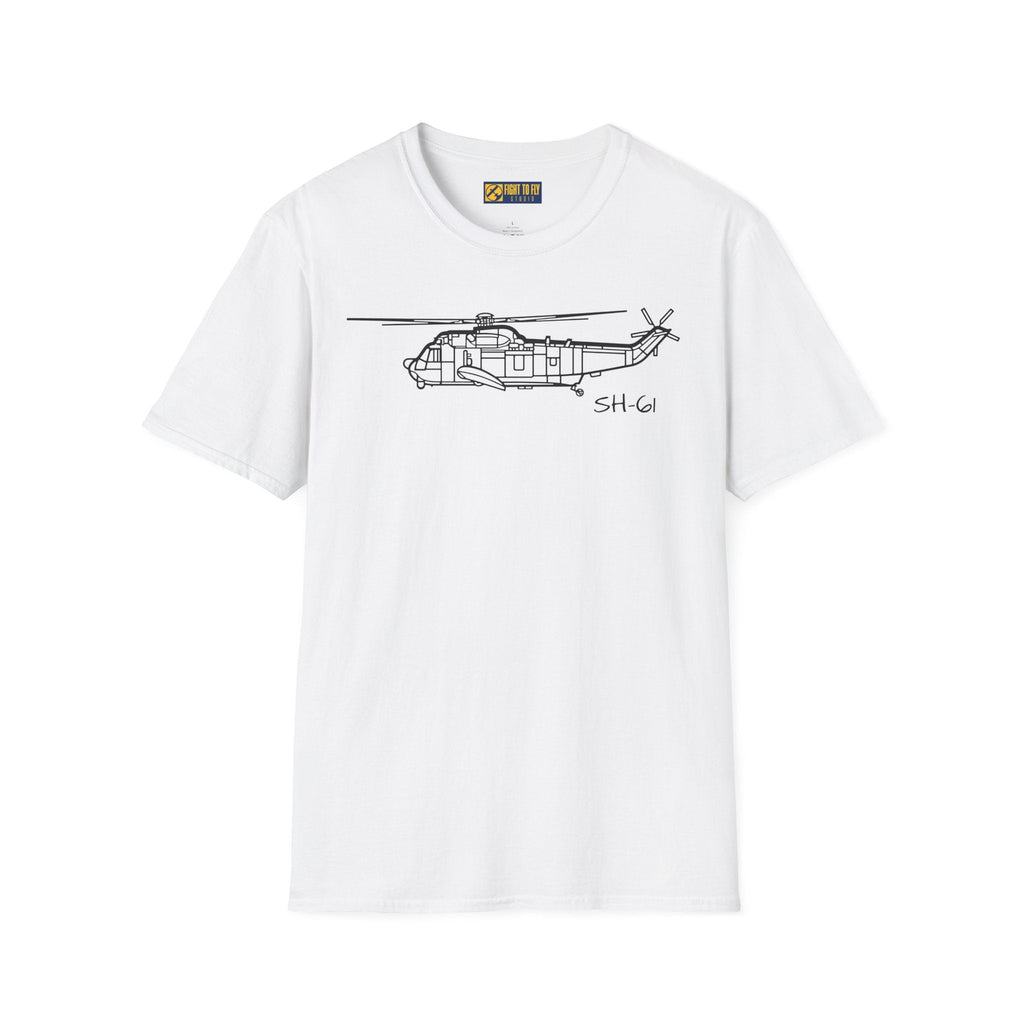 SH-61 T-Shirt – Naval Helicopter Aircraft Tee - Pilot gifts - WWII warbird t-shirt