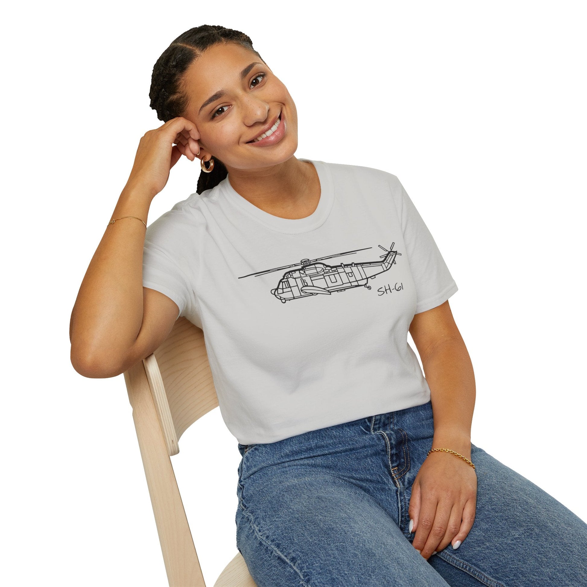 SH-61 T-Shirt – Naval Helicopter Aircraft Tee - Pilot gifts - WWII warbird t-shirt