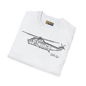 SH-61 T-Shirt – Naval Helicopter Aircraft Tee - Pilot gifts - WWII warbird t-shirt