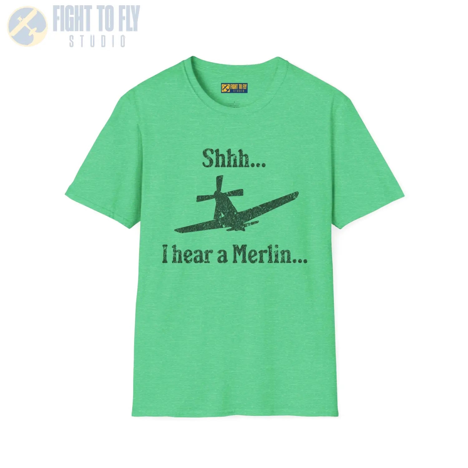 Shhh... I Hear a Merlin - Tee - T-Shirt - Pilot gifts - WWII warbird t-shirt