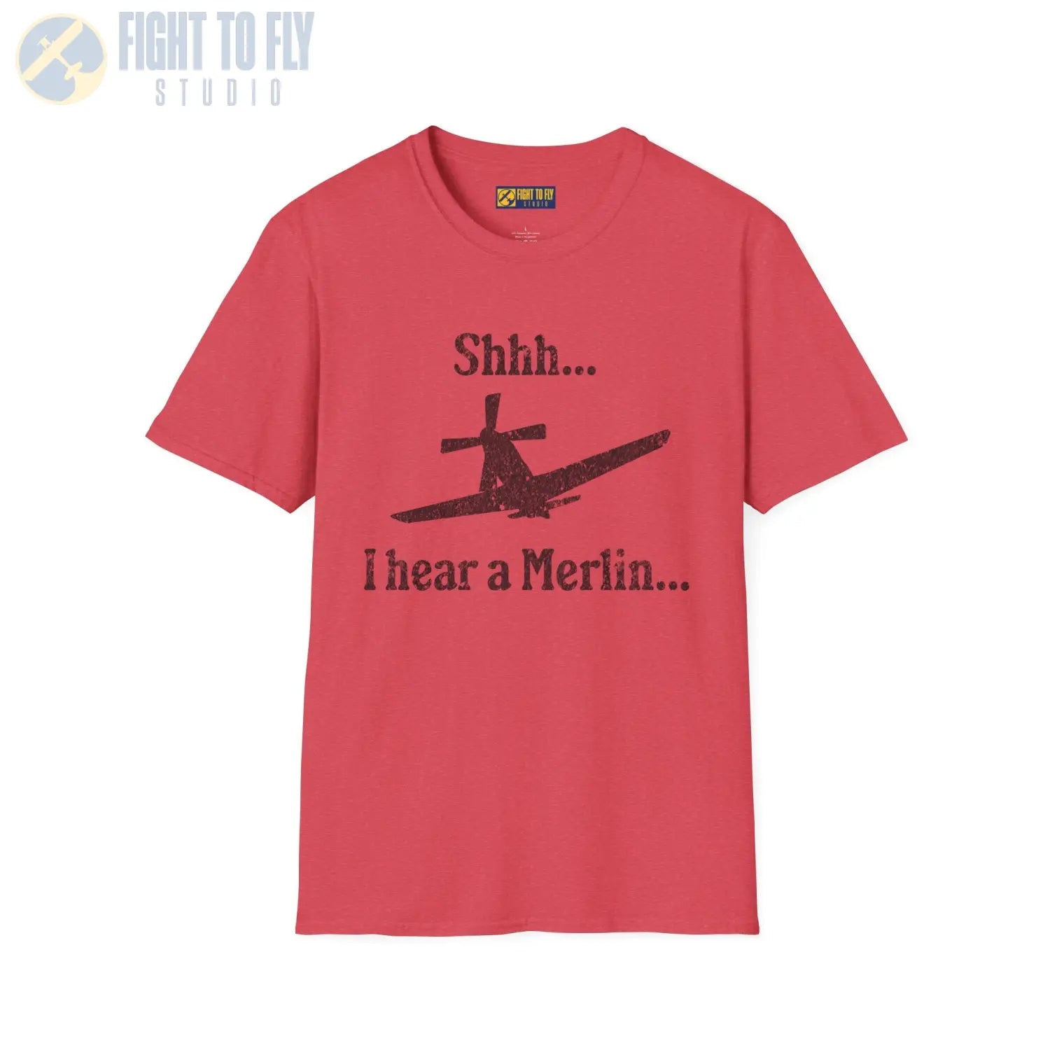 Shhh... I Hear a Merlin - Tee - T-Shirt - Pilot gifts - WWII warbird t-shirt