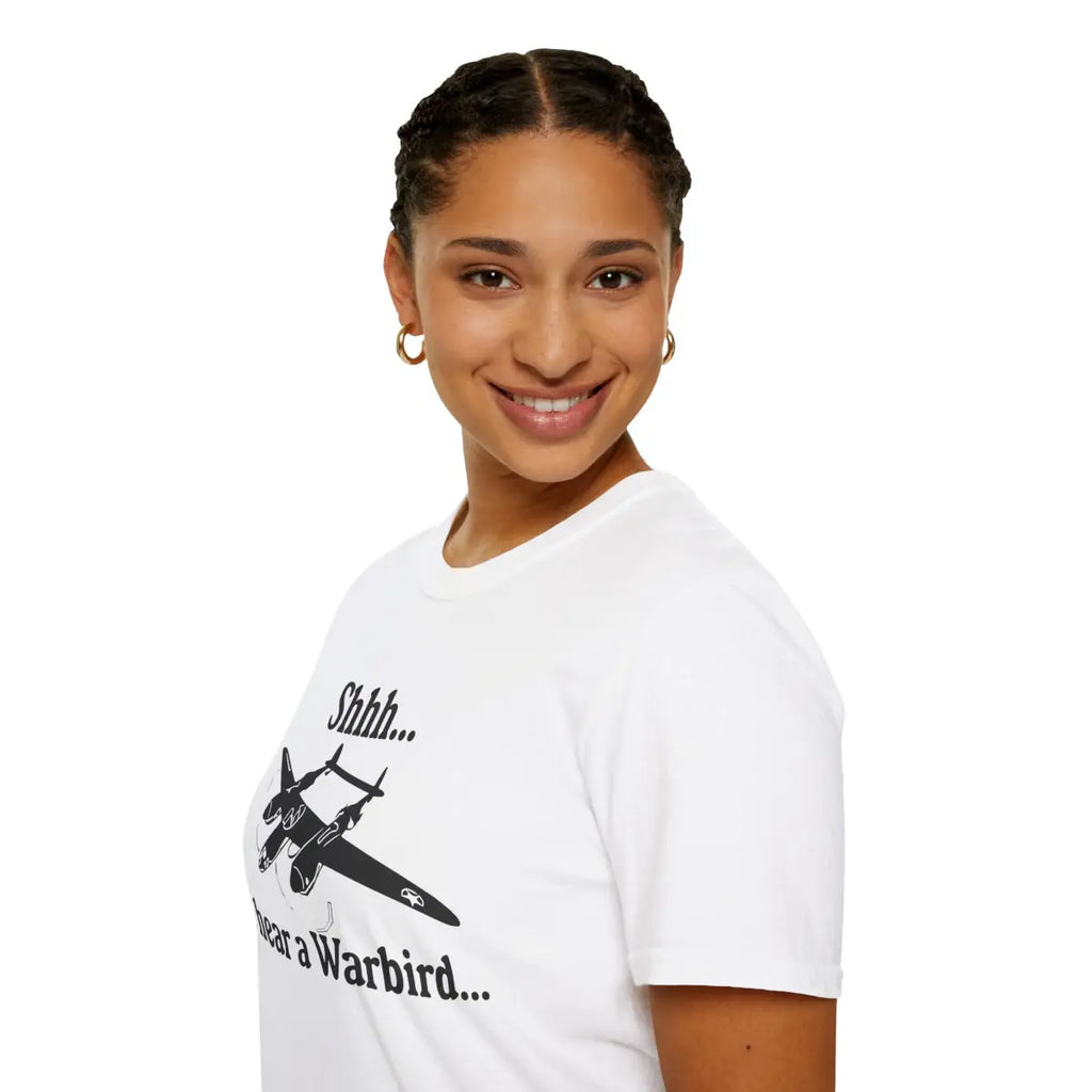 Shhh... I Hear a Warbird - P-38 - T-Shirt - Pilot gifts - WWII warbird t-shirt