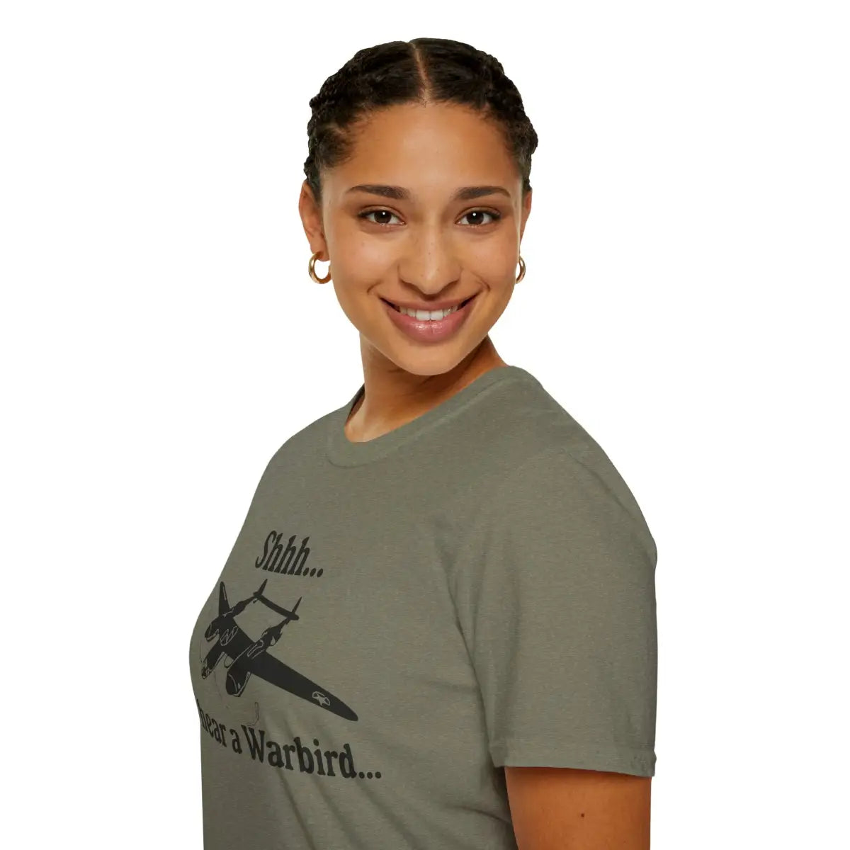 Shhh... I Hear a Warbird - P-38 - T-Shirt - Pilot gifts - WWII warbird t-shirt