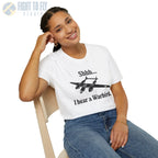Shhh... I Hear a Warbird - P-38 - T-Shirt - Pilot gifts - WWII warbird t-shirt