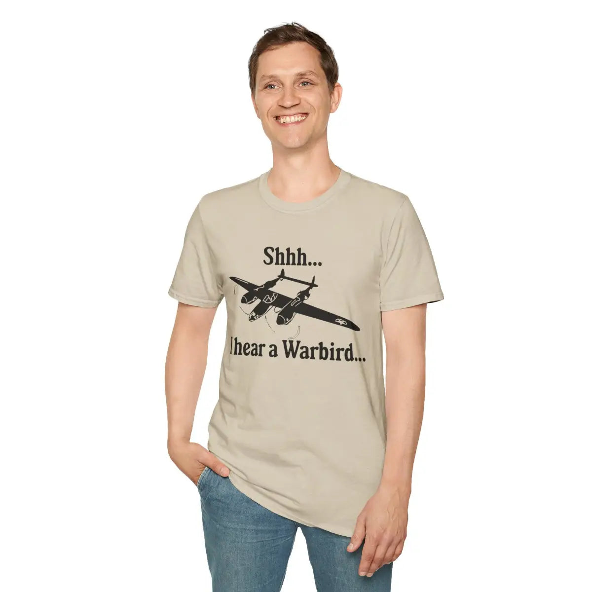 Shhh... I Hear a Warbird - P-38 - T-Shirt - Pilot gifts - WWII warbird t-shirt