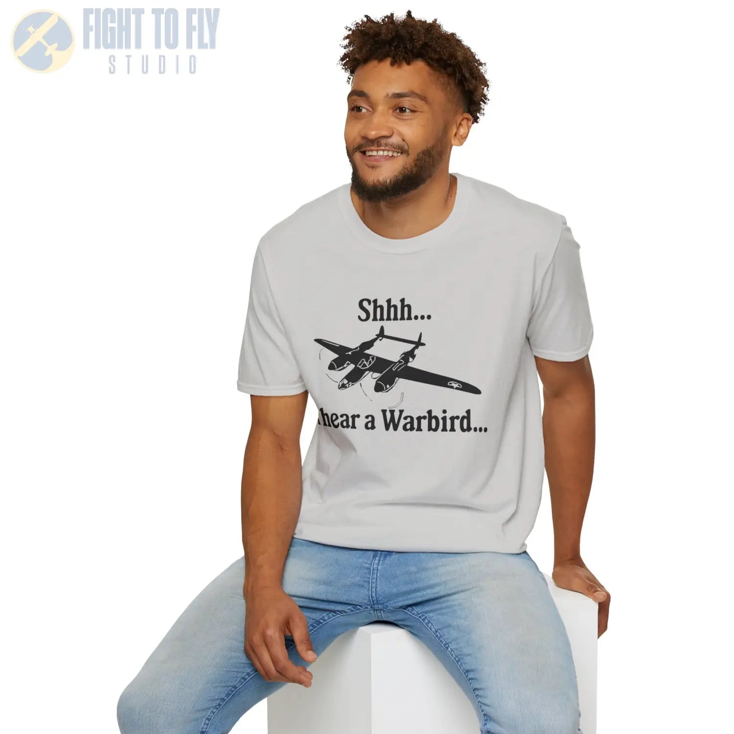Shhh... I Hear a Warbird - P-38 - T-Shirt - Pilot gifts - WWII warbird t-shirt
