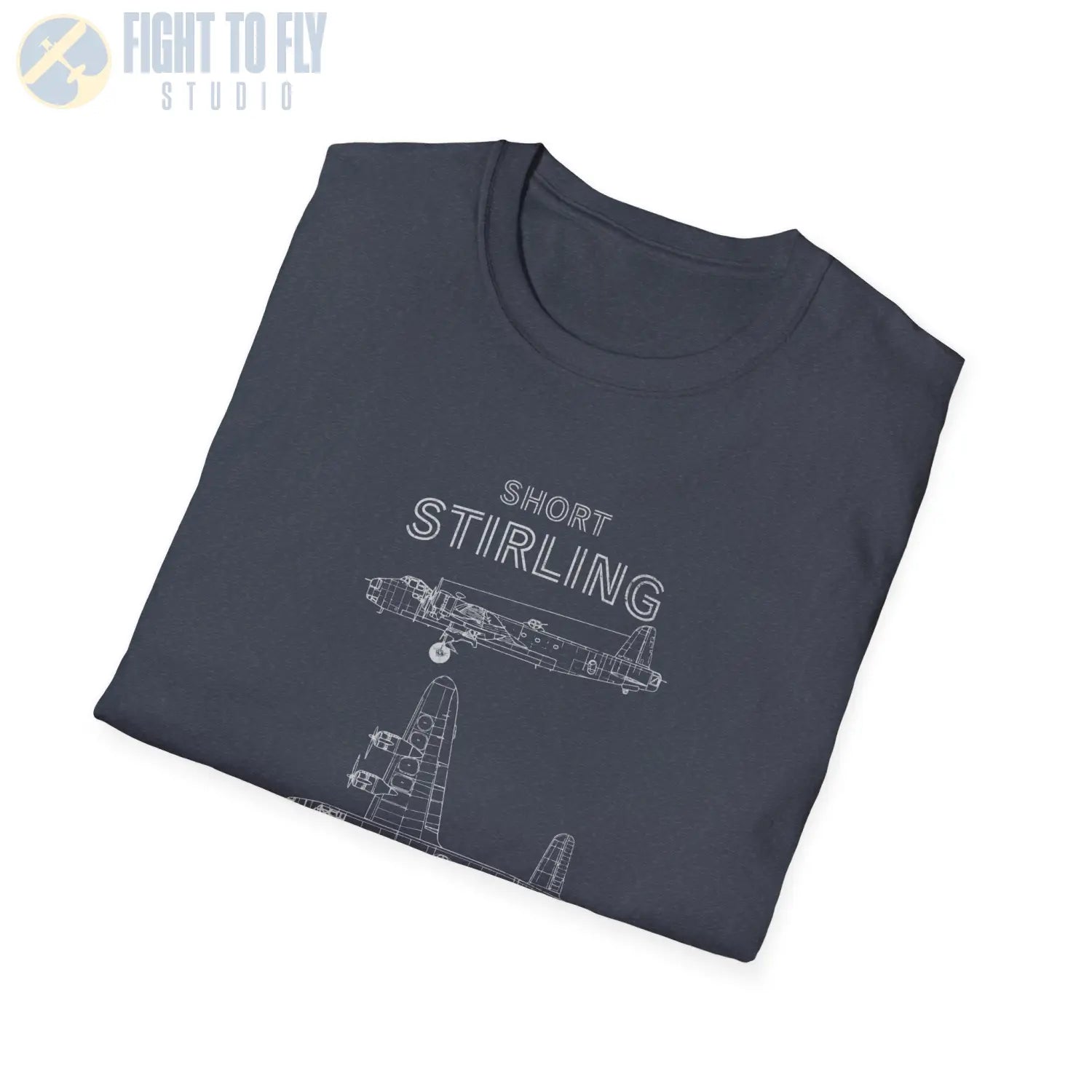 Short Stirling — T-shirt - T-Shirt - Pilot gifts - WWII warbird t-shirt