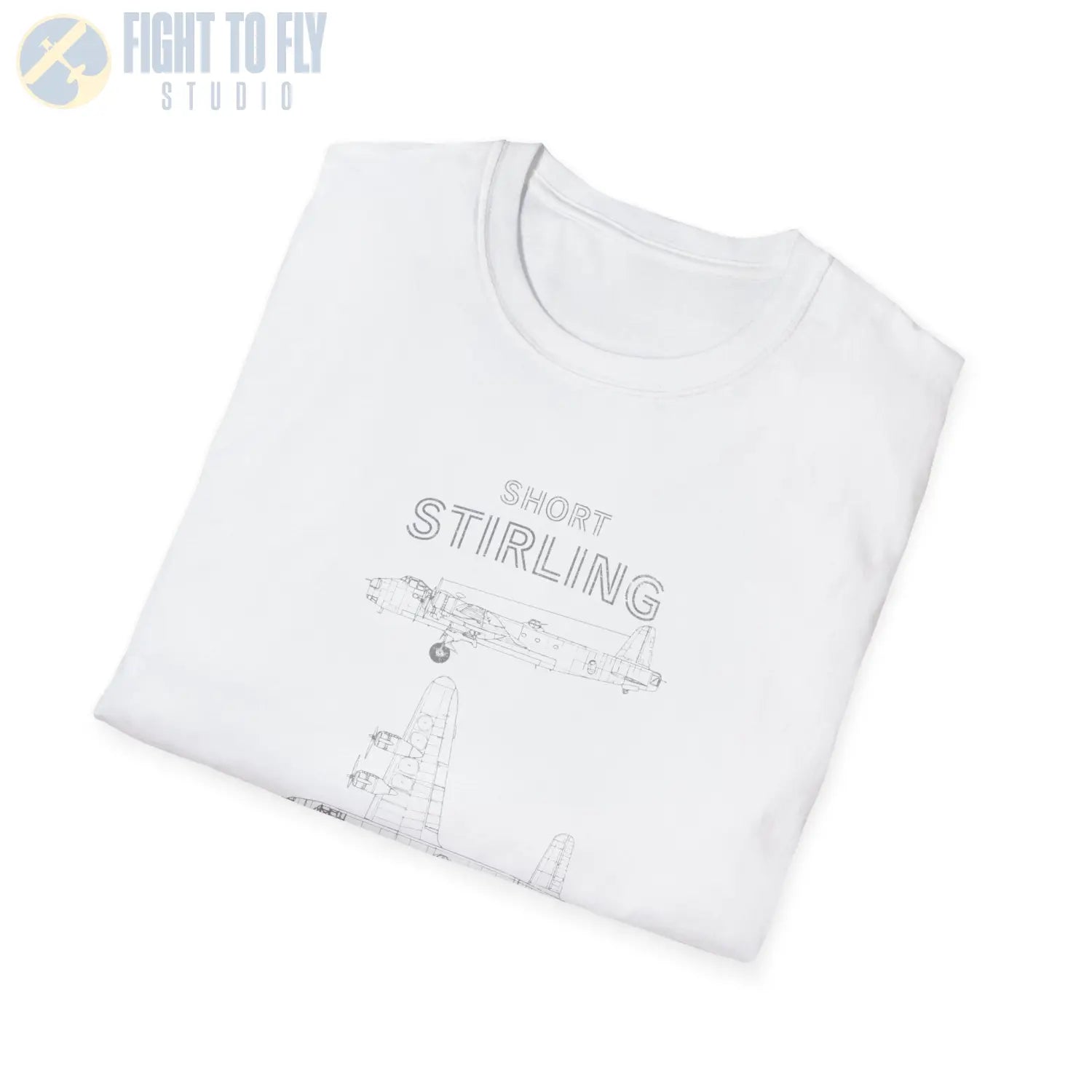 Short Stirling — T-shirt - T-Shirt - Pilot gifts - WWII warbird t-shirt