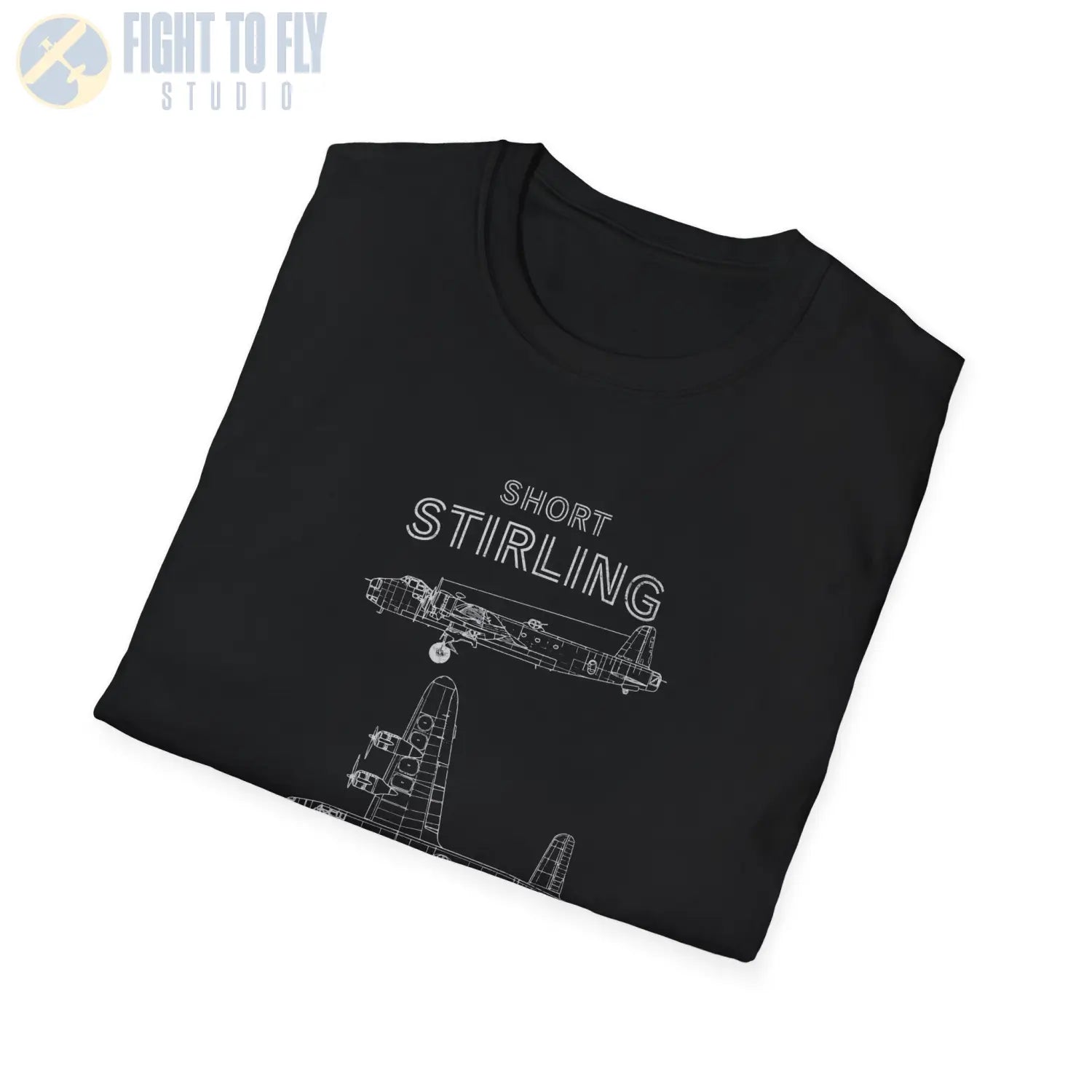 Short Stirling — T-shirt - T-Shirt - Pilot gifts - WWII warbird t-shirt