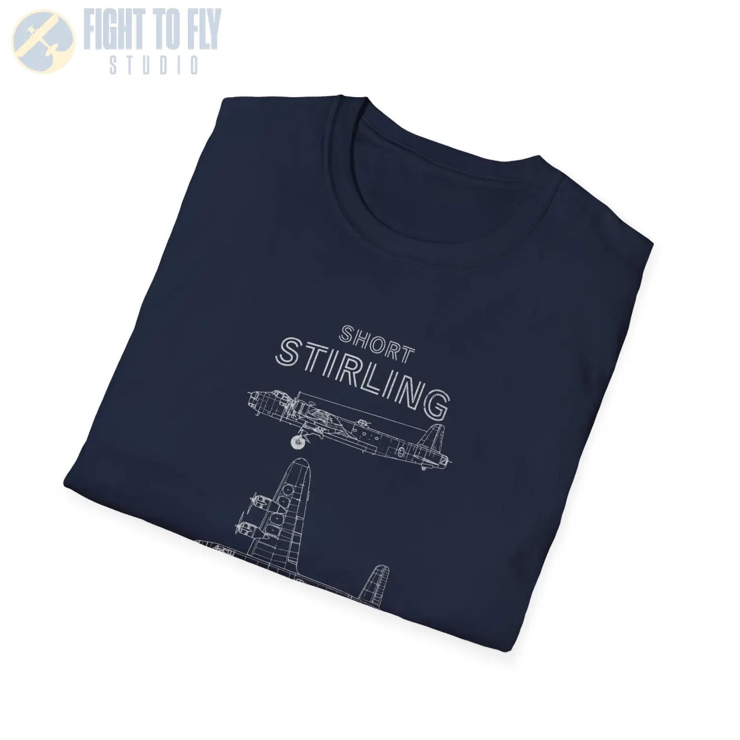 Short Stirling — T-shirt - T-Shirt - Pilot gifts - WWII warbird t-shirt