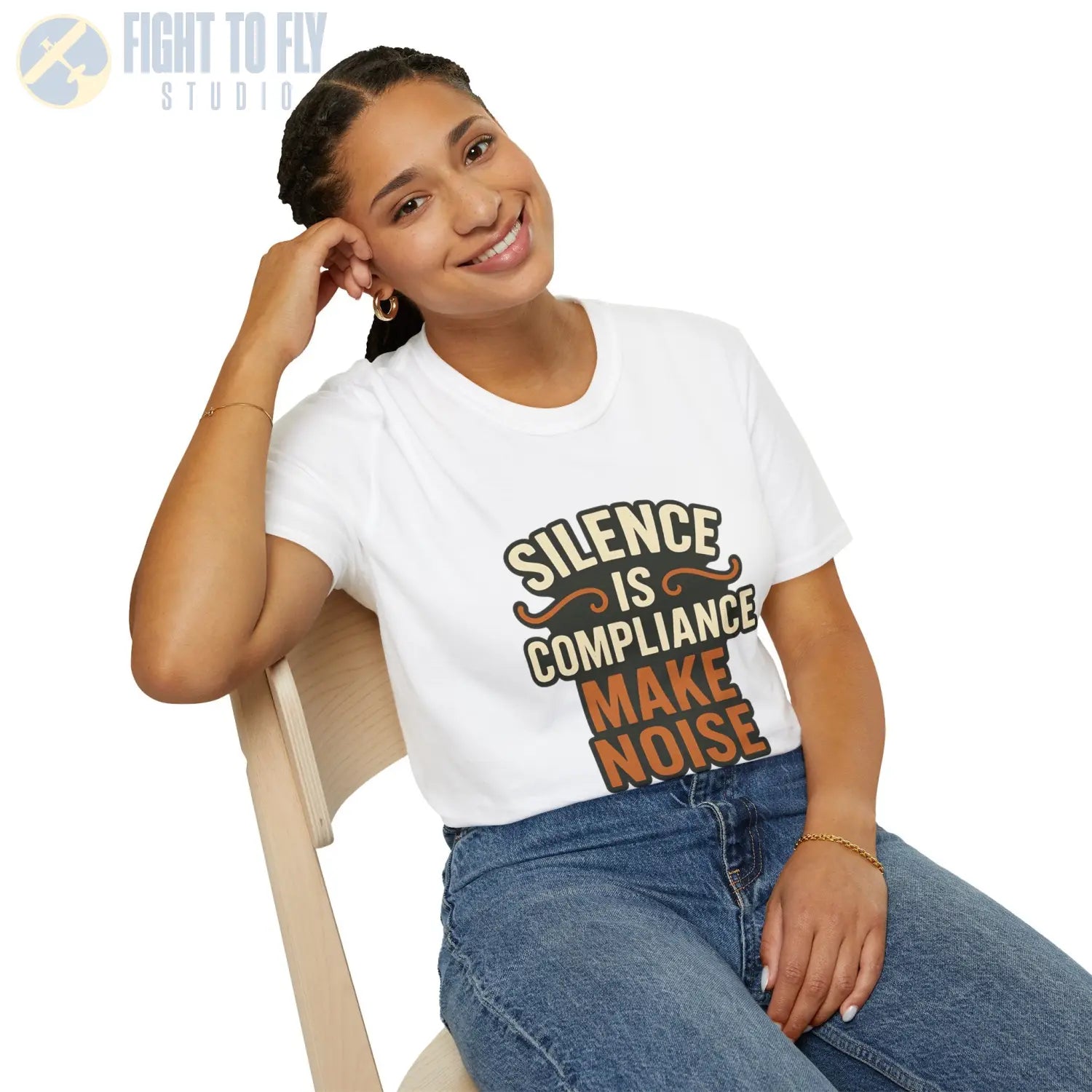 Silence Is Compliance – Make Noise Tee - T-Shirt - Pilot gifts - WWII warbird t-shirt