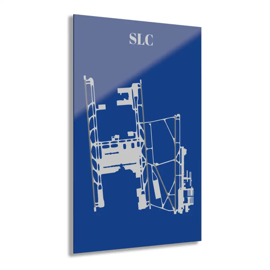 SLC - Salt Lake City International Acrylic Print - Home Decor - Pilot gifts - WWII warbird t-shirt