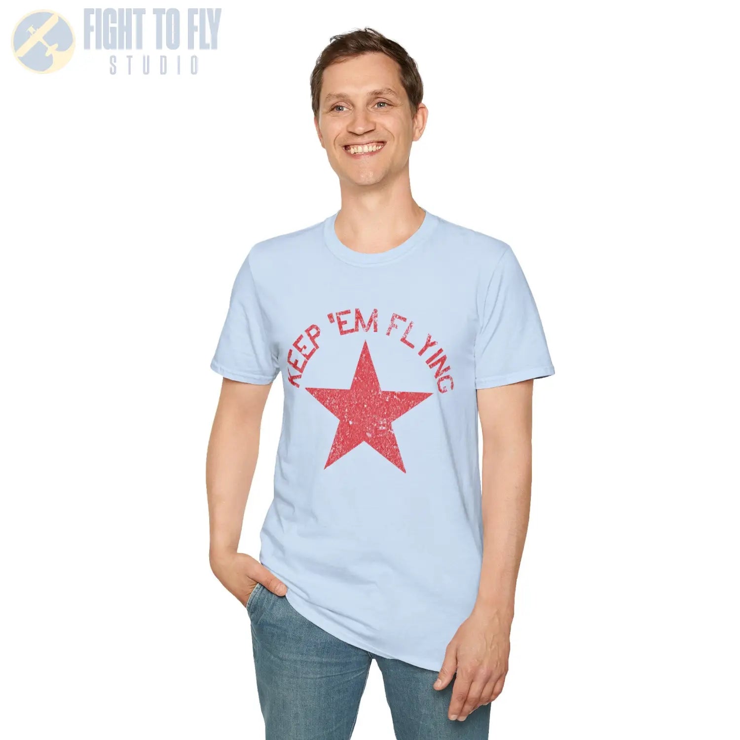 Soviet Union Red Star “Keep ’Em Flying” T Shirt Pilot gifts WWII warbird t shirt