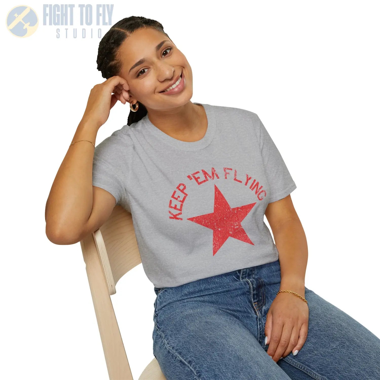 Soviet Union Red Star “Keep ’Em Flying” T Shirt Pilot gifts WWII warbird t shirt