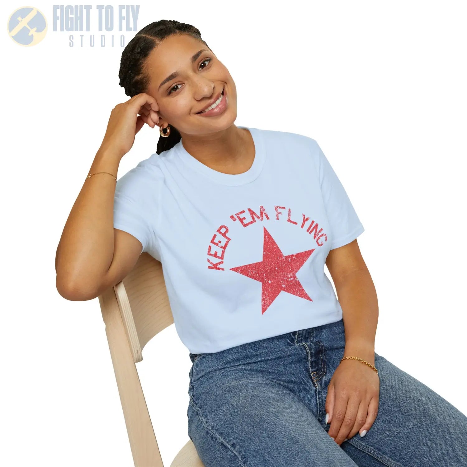 Soviet Union Red Star “Keep ’Em Flying” T Shirt Pilot gifts WWII warbird t shirt