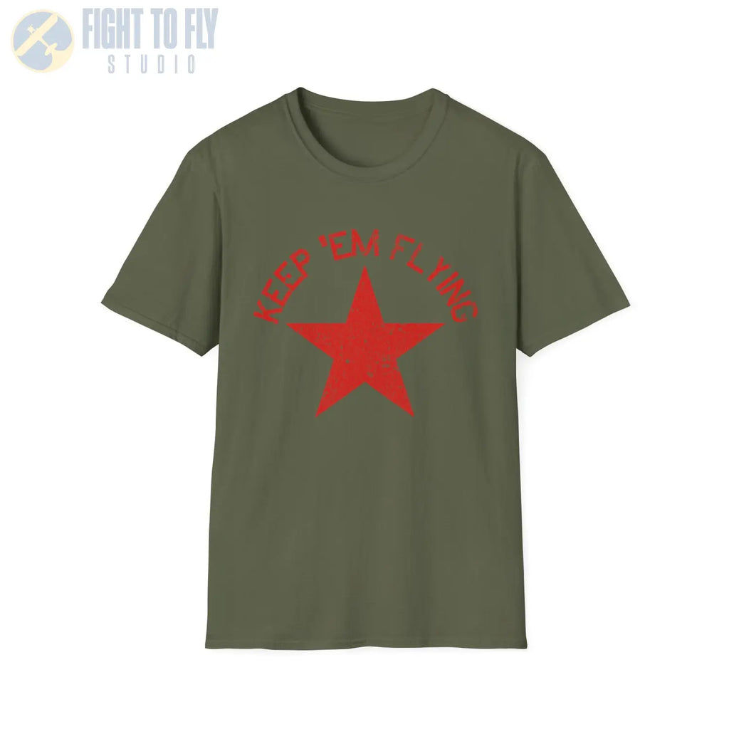 Soviet Union Red Star “Keep ’Em Flying” - T-Shirt - Pilot gifts - WWII warbird t-shirt