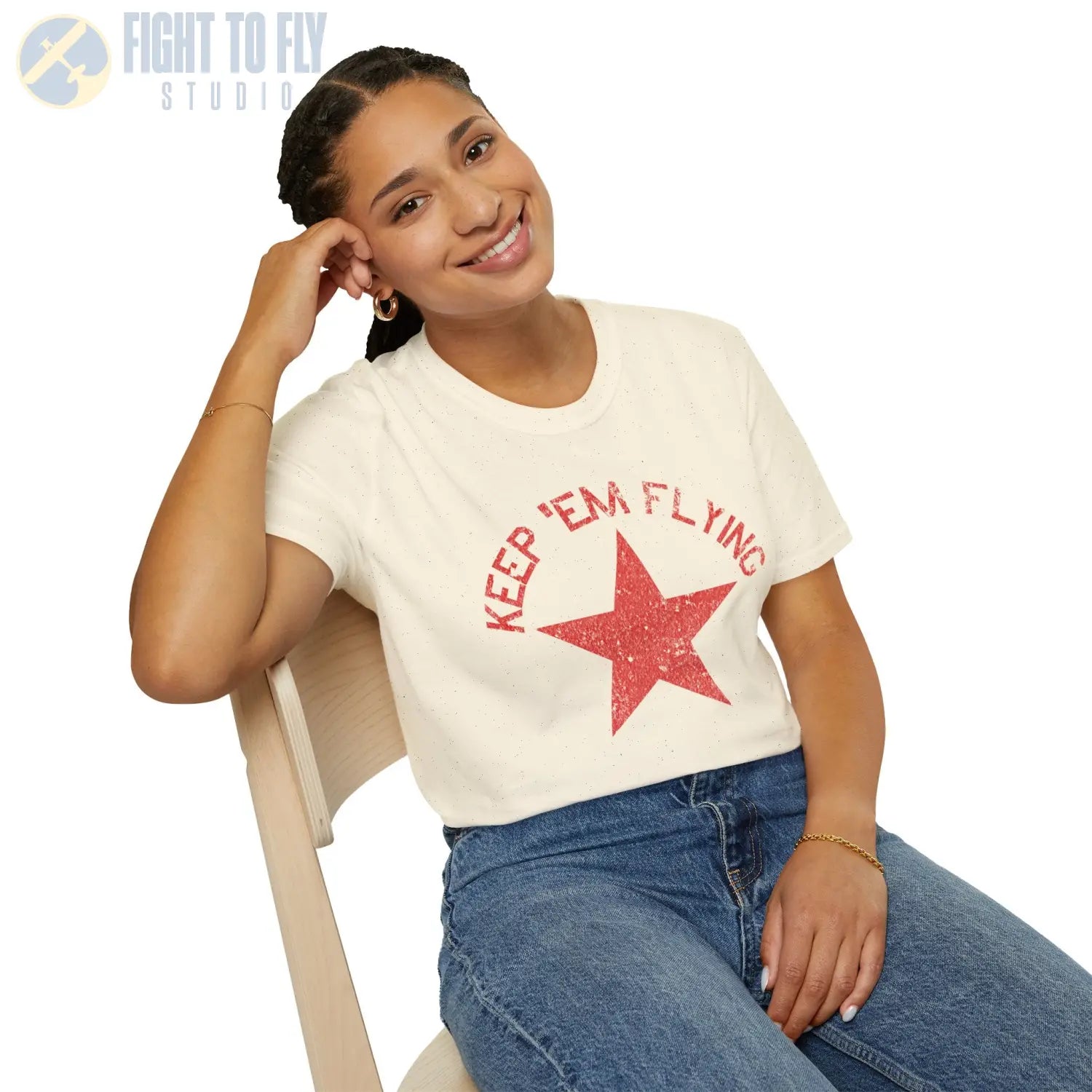 Soviet Union Red Star “Keep ’Em Flying” T Shirt Pilot gifts WWII warbird t shirt