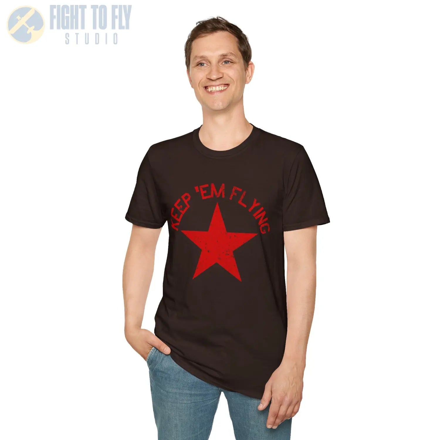 Soviet Union Red Star “Keep ’Em Flying” T Shirt Pilot gifts WWII warbird t shirt