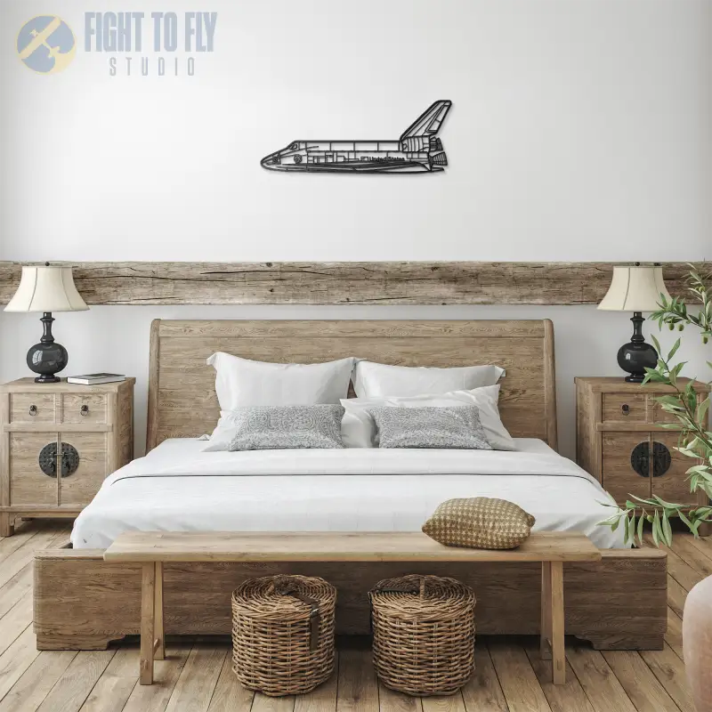 Space Shuttle Orbiter Die Cut Metal Wall Art - Sign - Pilot gifts - WWII warbird t-shirt