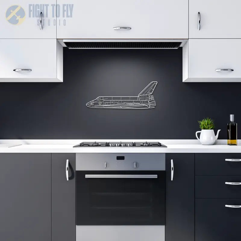 Space Shuttle Orbiter Die Cut Metal Wall Art - Sign - Pilot gifts - WWII warbird t-shirt