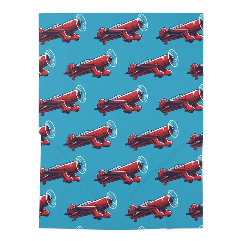 Speedy Skies Baby Blanket – Red Racing Plane Adventure - Home Decor - Pilot gifts - WWII warbird t-shirt