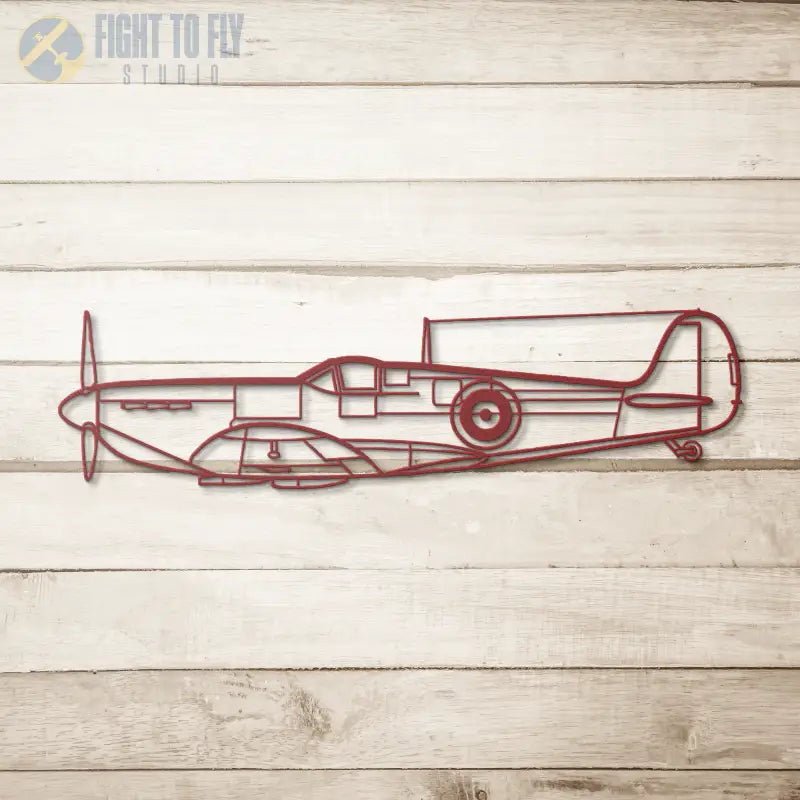 Spitfire Die Cut Metal Wall Art - Sign - Pilot gifts - WWII warbird t-shirt