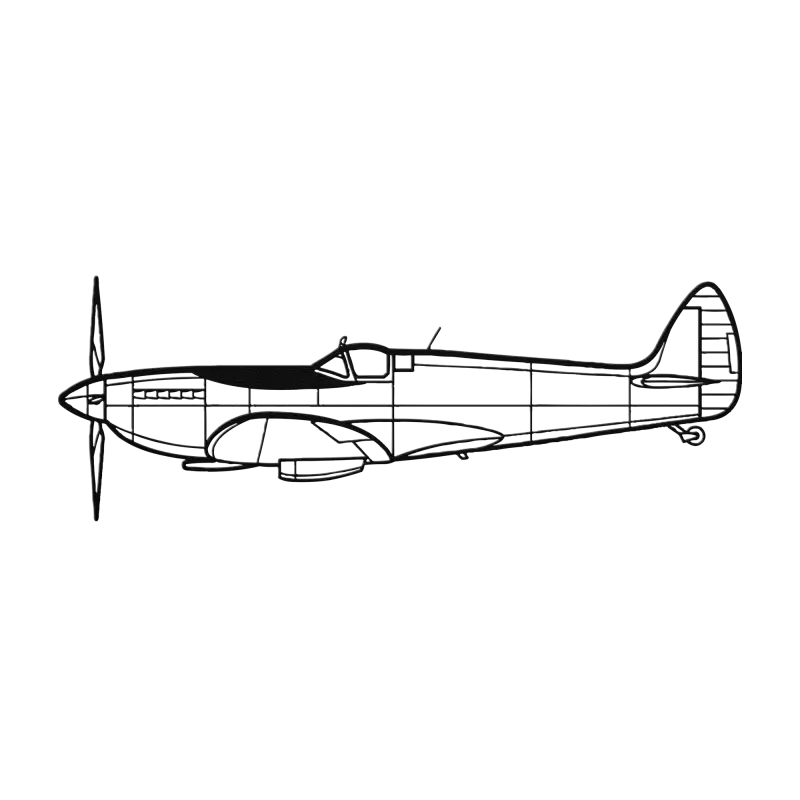 Spitfire IX-alt Die Cut Metal Wall Art - Sign - Pilot gifts - WWII warbird t-shirt