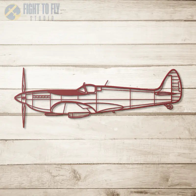 Spitfire IX-alt Die Cut Metal Wall Art - Sign - Pilot gifts - WWII warbird t-shirt