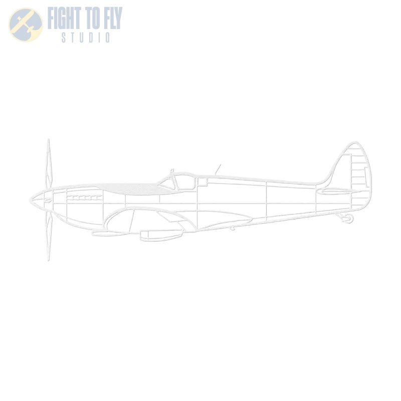 Spitfire IX-alt Die Cut Metal Wall Art - Sign - Pilot gifts - WWII warbird t-shirt
