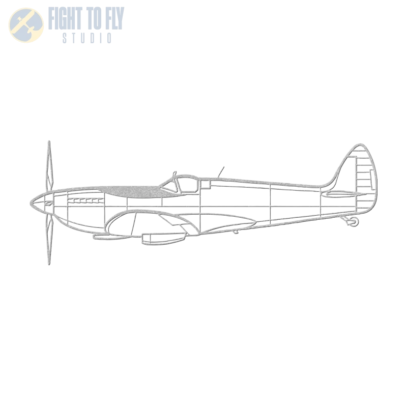 Spitfire IX-alt Die Cut Metal Wall Art - Sign - Pilot gifts - WWII warbird t-shirt